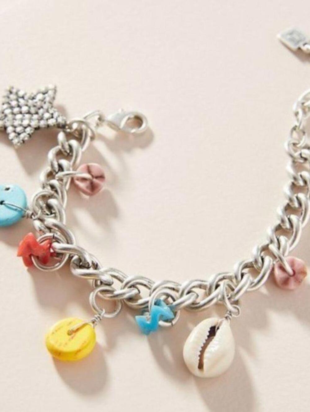 Anthropologie DANNIJO Hanky Star Shell Charm Bracelet